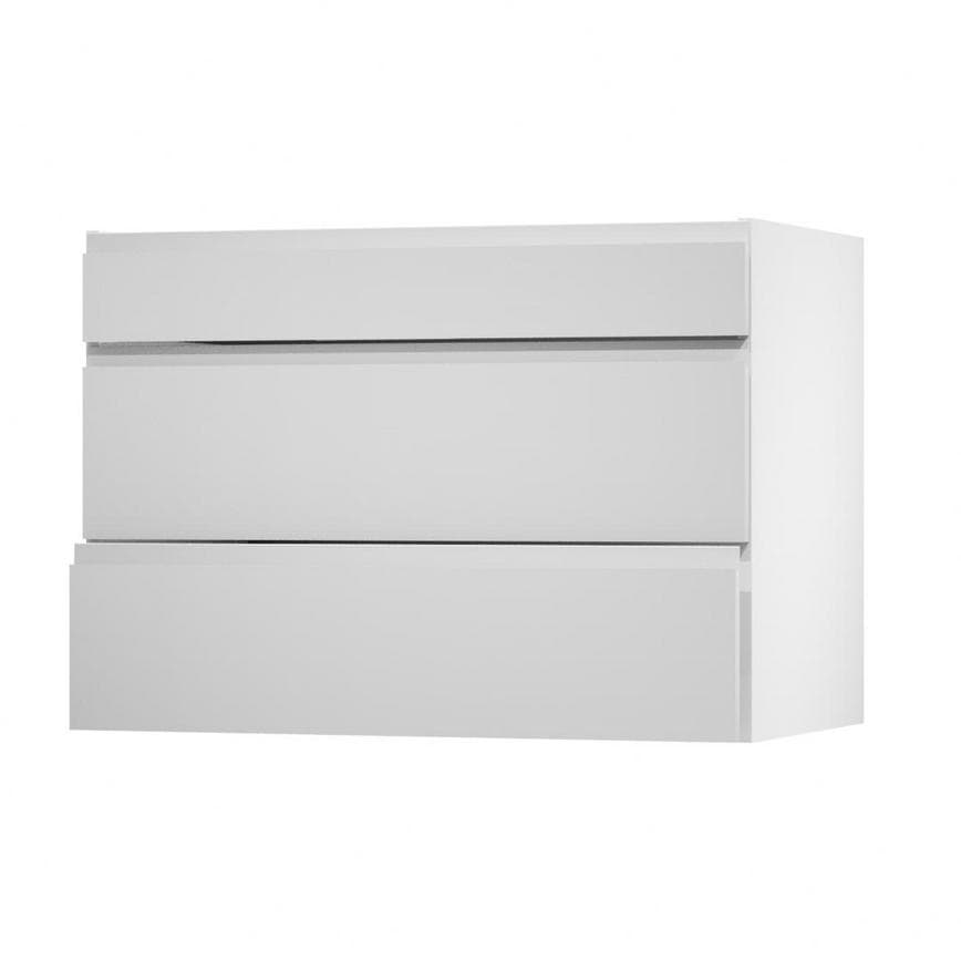 Clerkenwell Gloss Dove Grey 1000 Fridge Freezer Wall Door Open