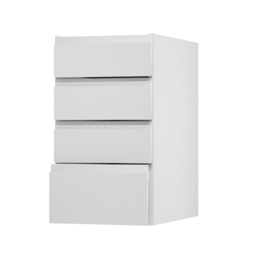 Clerkenwell Gloss White 400 Deep Drawer Door Open