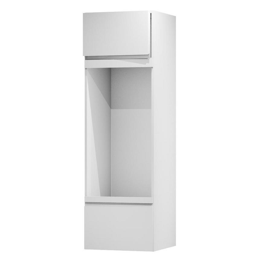 Clerkenwell Gloss White 600 Appliance Tower Door Open 437mm