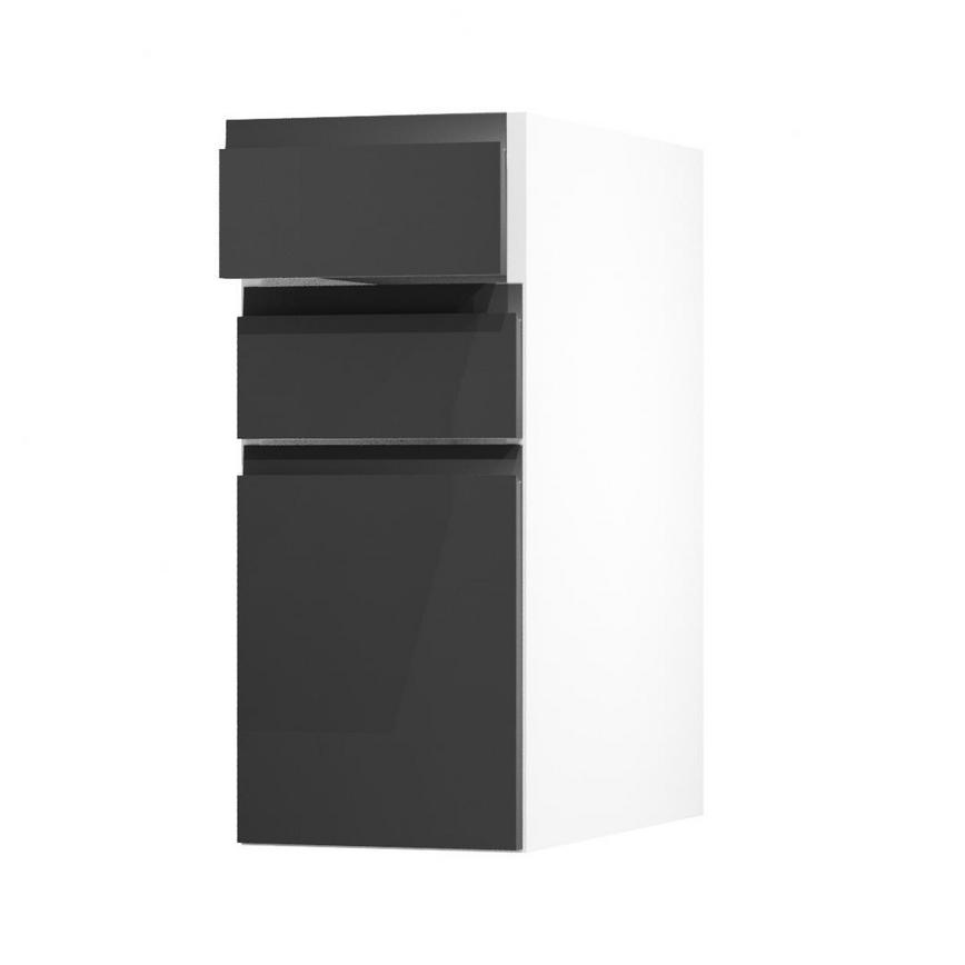 Clerkenwell Super Matt Charcoal 300 Drawer Door Open