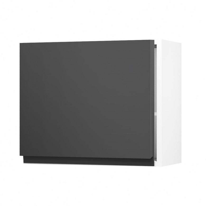 Clerkenwell Super Matt Charcoal 600 Tall Integrated Microwave Topbox Door Open
