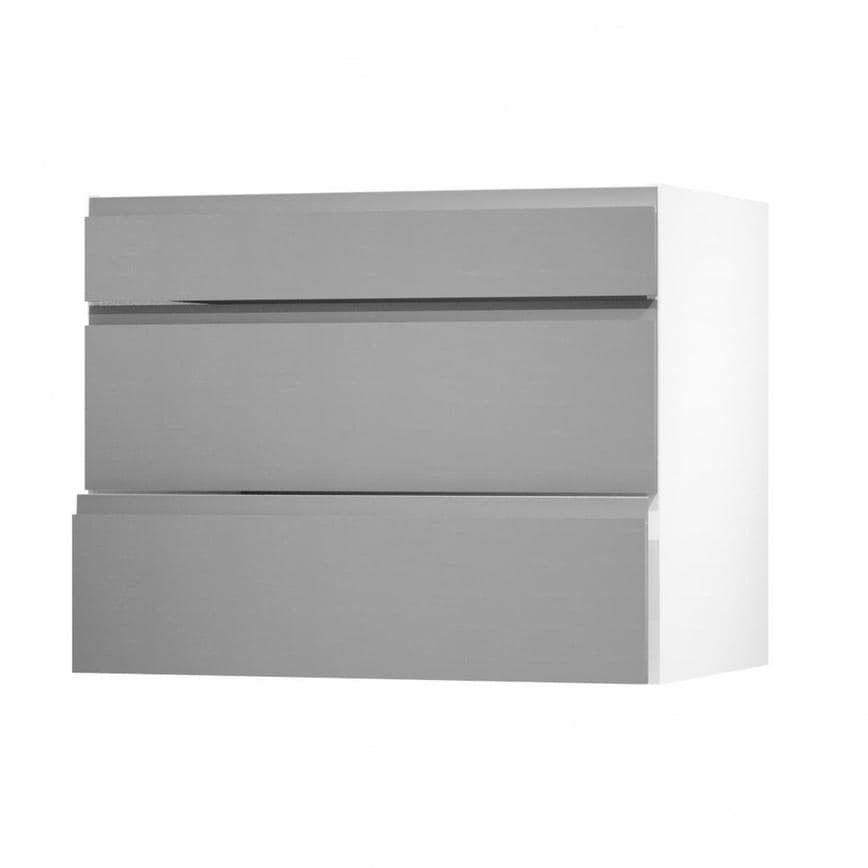 Clerkenwell Super Matt Slate Grey 900 Pan Drawer Door Open