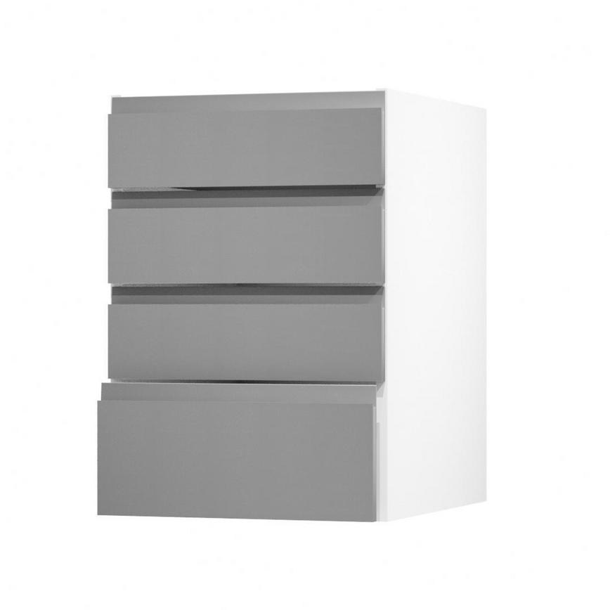 Clerkenwell Super Matt Slate Grey 500 Deep Drawer Door Open
