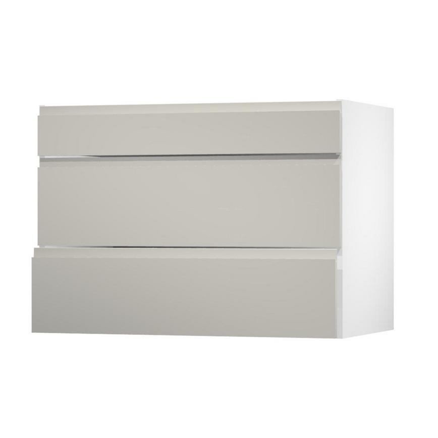 Clerkenwell Super Matt Sandstone 1000 Fridge Freezer Wall Door Open