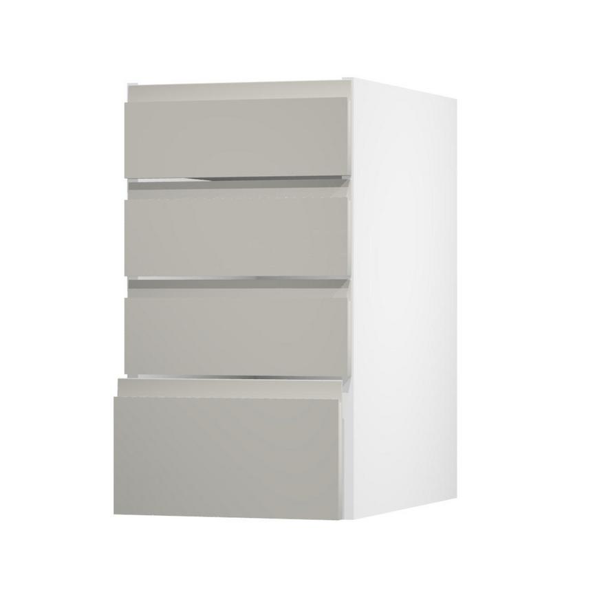 Clerkenwell Super Matt Sandstone 400 Deep Drawer Door Open
