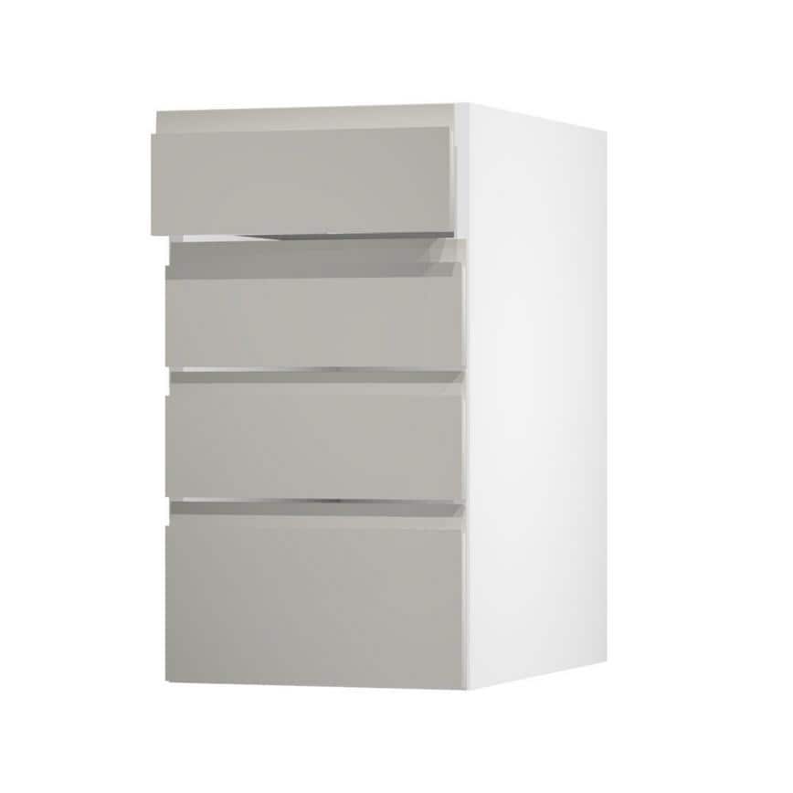 Clerkenwell Gloss Sandstone 400 Drawer Door Open