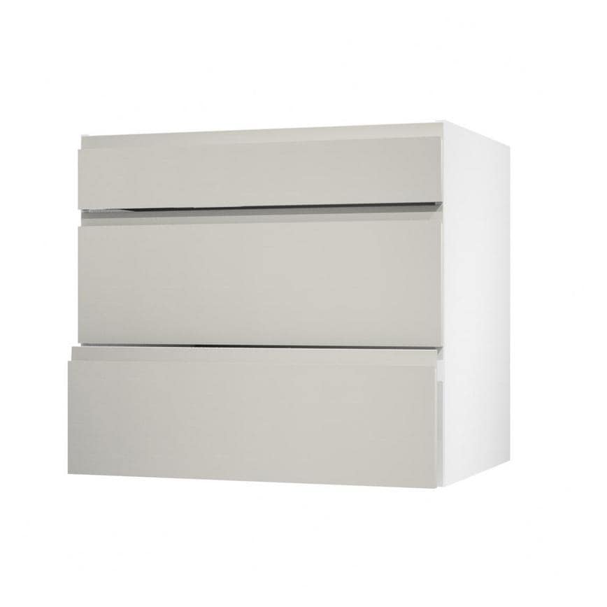 Clerkenwell Gloss Sandstone 800 Pan Drawer Door Open