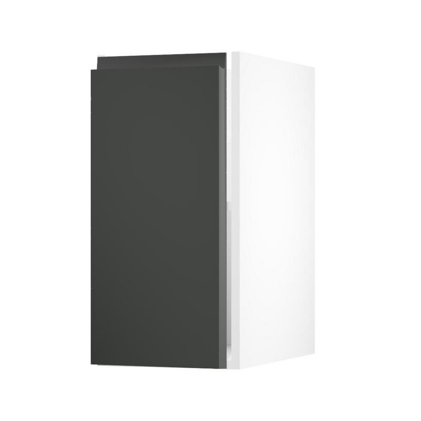 Clerkenwell Gloss Charcoal 350 Full Height Door Open