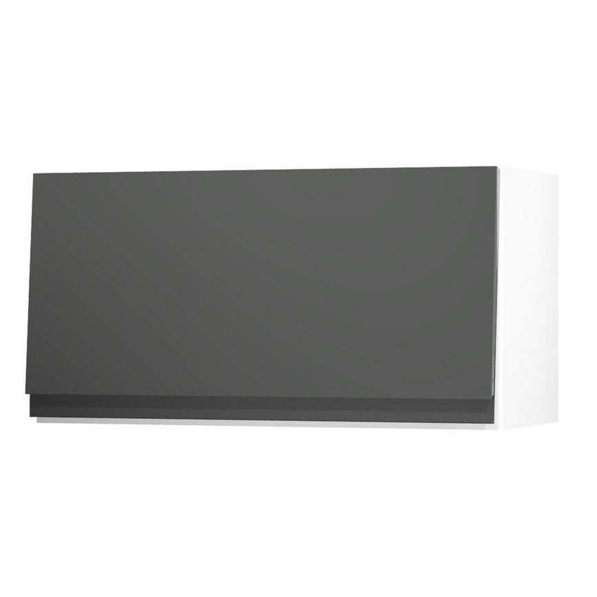 Clerkenwell Gloss Charcoal 700 Half Height Door Open