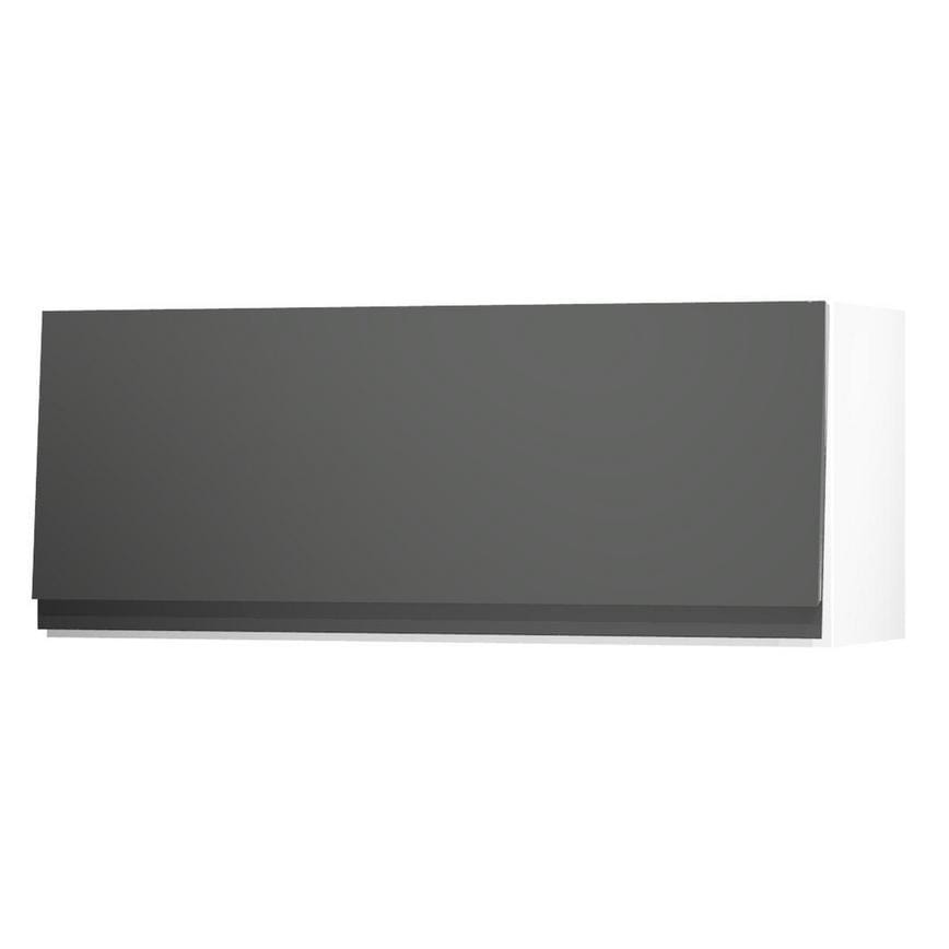 Clerkenwell Gloss Charcoal 900 Half Height Door Open