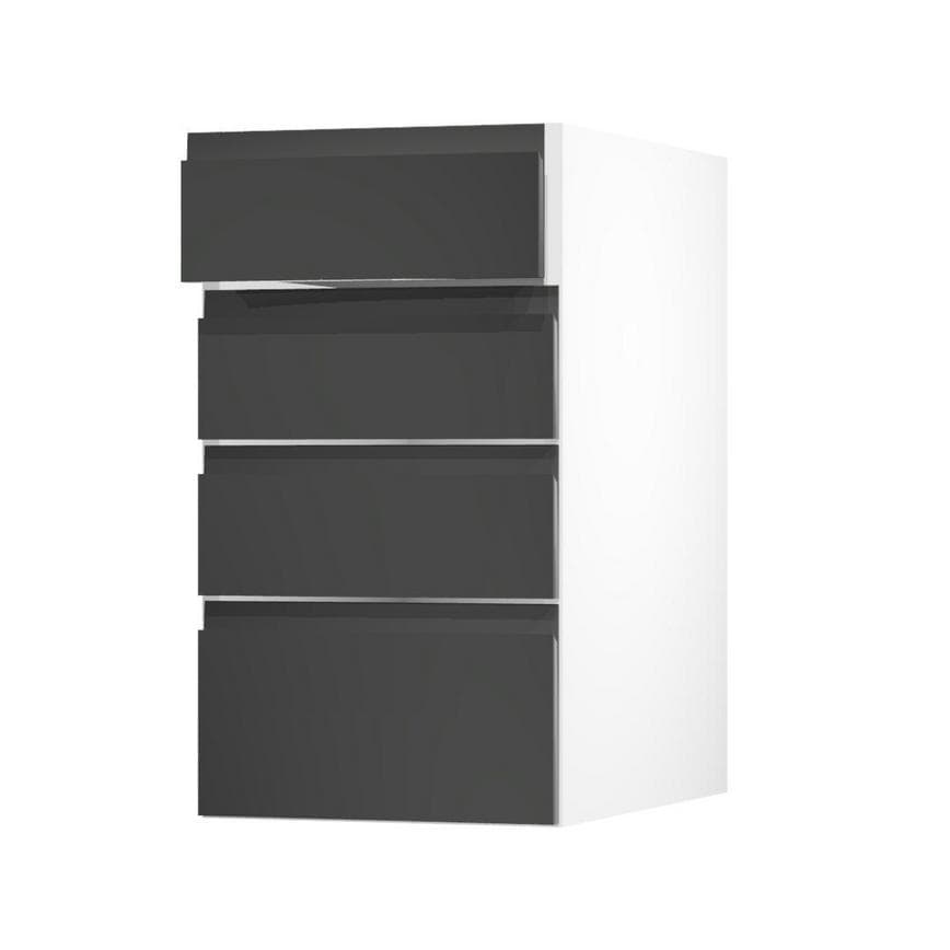 Clerkenwell Gloss Charcoal 400 Drawer Door Open