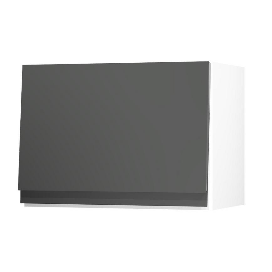 Clerkenwell Gloss Charcoal 500 Half Height Door Open