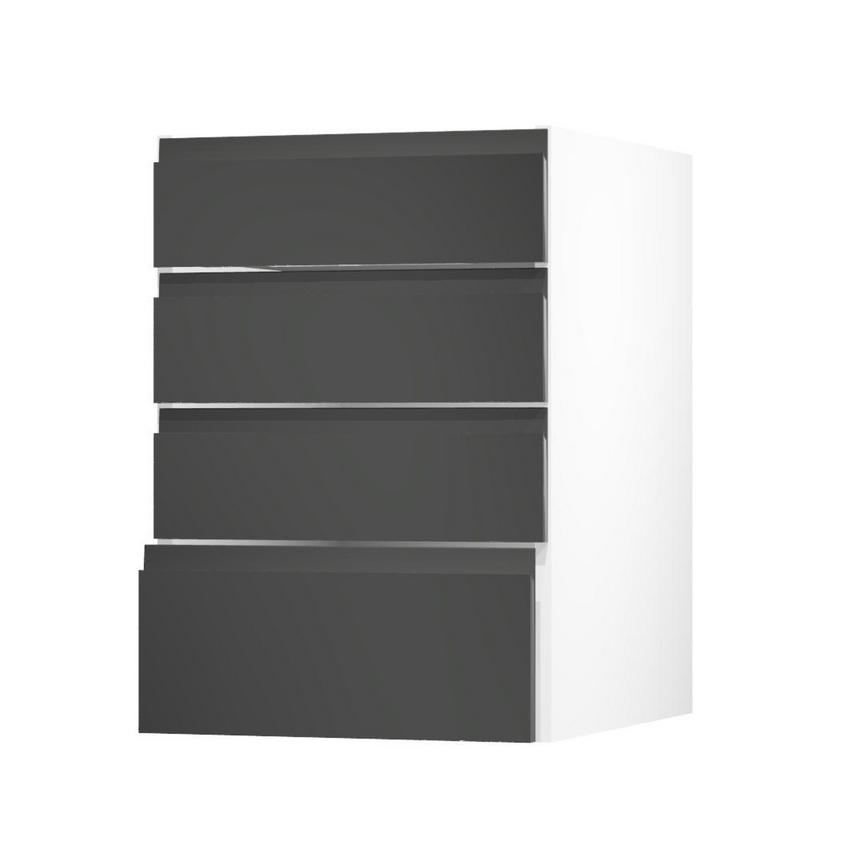 Clerkenwell Gloss Charcoal 500 Deep Drawer Door Open