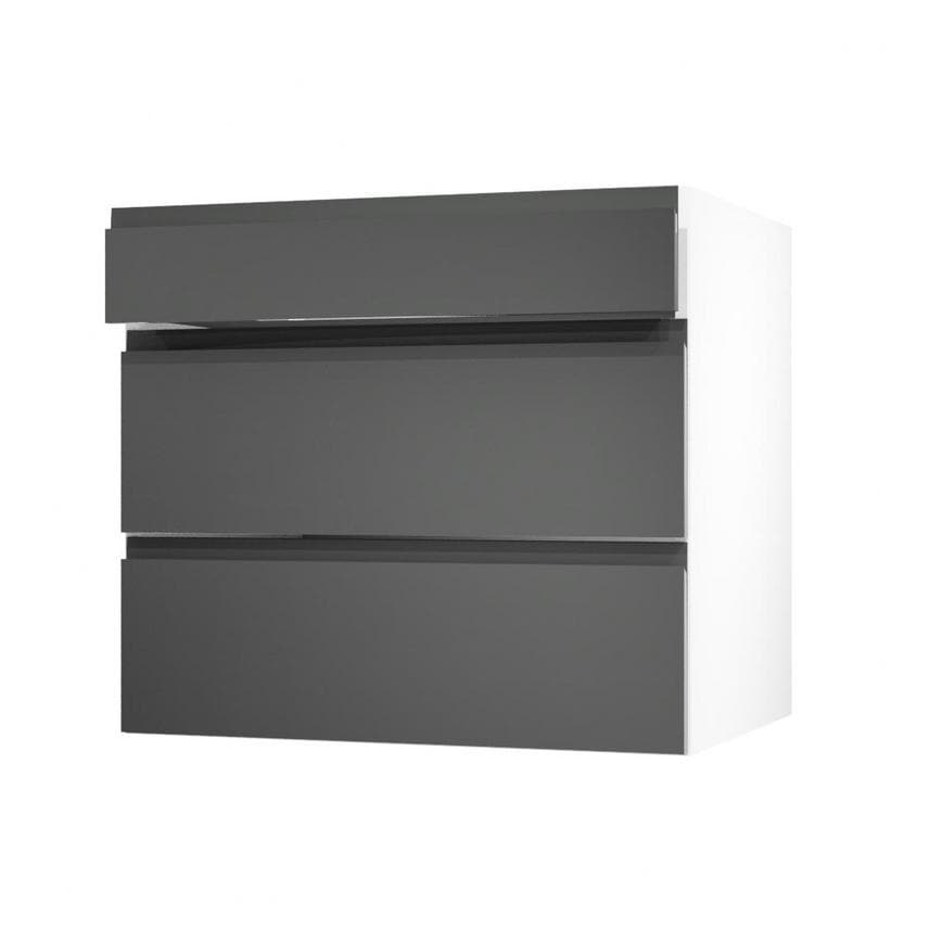 Clerkenwell Gloss Charcoal 800 Drawer Front Open