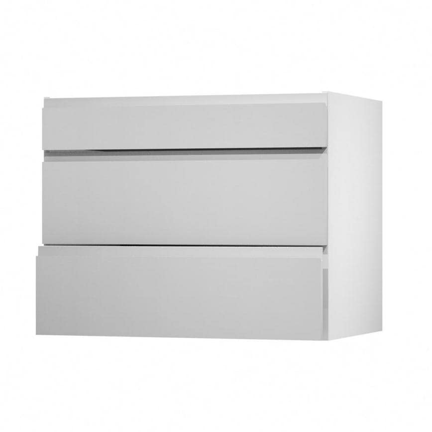 Clerkenwell Super Matt Dove Grey 900 Pan Drawer Door Open
