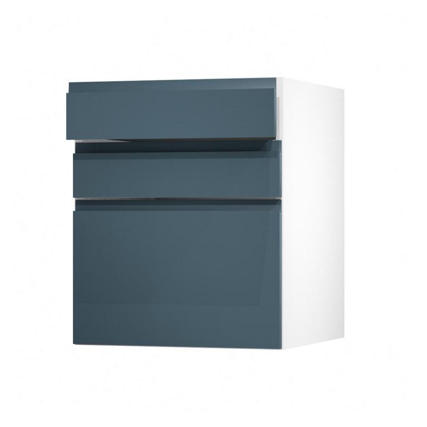 Clerkenwell Super Matt Marine Blue 600 Drawer Door Open