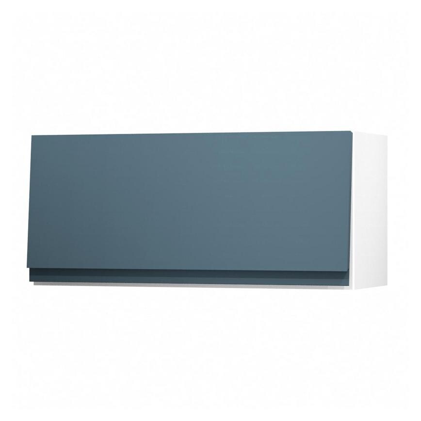 Clerkenwell Super Matt Marine Blue 800 Half Height / Pan Drawer Door Open