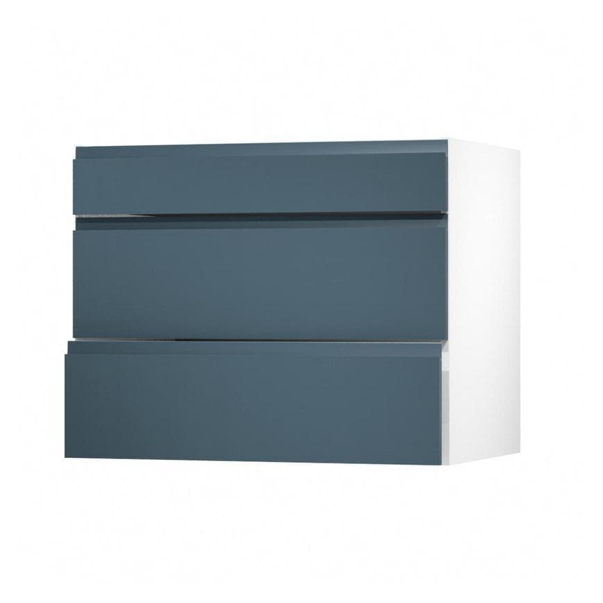 Clerkenwell Super Matt Marine Blue 900 Pan Drawer Door Open