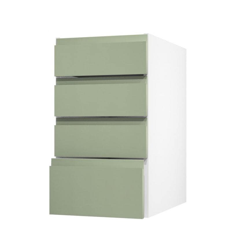Clerkenwell Super Matt Reed Green 400 Deep Drawer Door Open