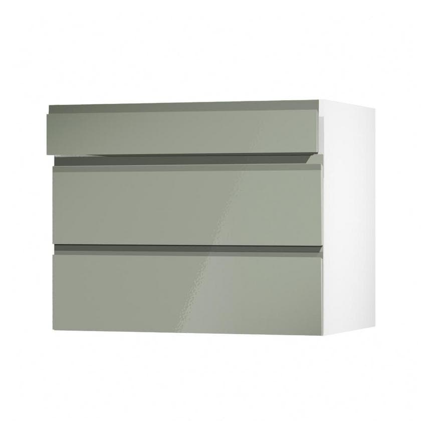 Clerkenwell Gloss Reed Green 900 Drawer Door Open