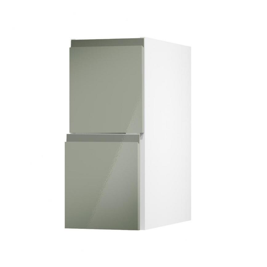 Clerkenwell Gloss Reed Green 300 Pan Drawer Door Open