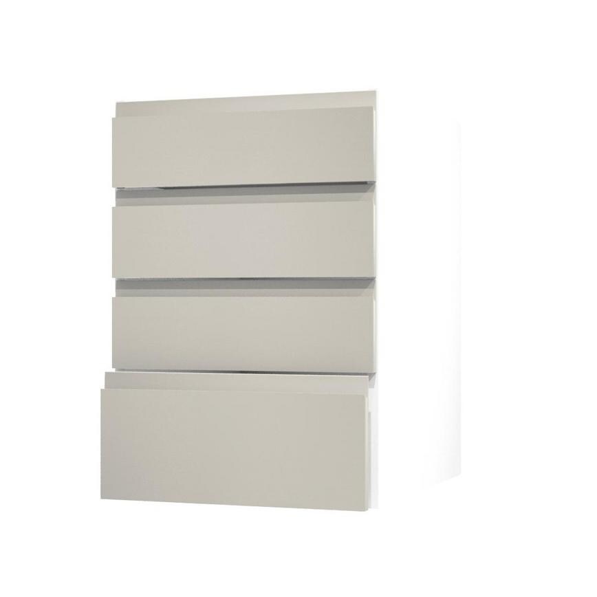 Clerkenwell Gloss Porcelain 500mm x 227mm Drawer Front Shown with the Drawer Open at an Angle as Part of a Full Drawer Unit