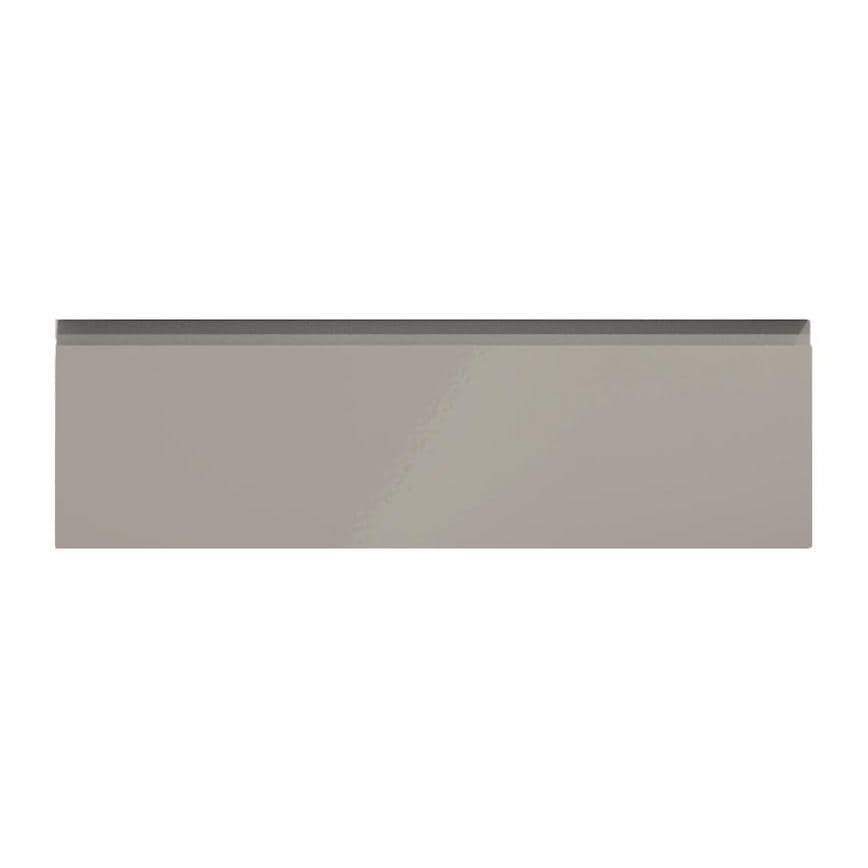 Clerkenwell Gloss Sand Grey 900mm x 275mm Pan Drawer Front Shown Closed from the Front as Part of a Full Drawer Unit
