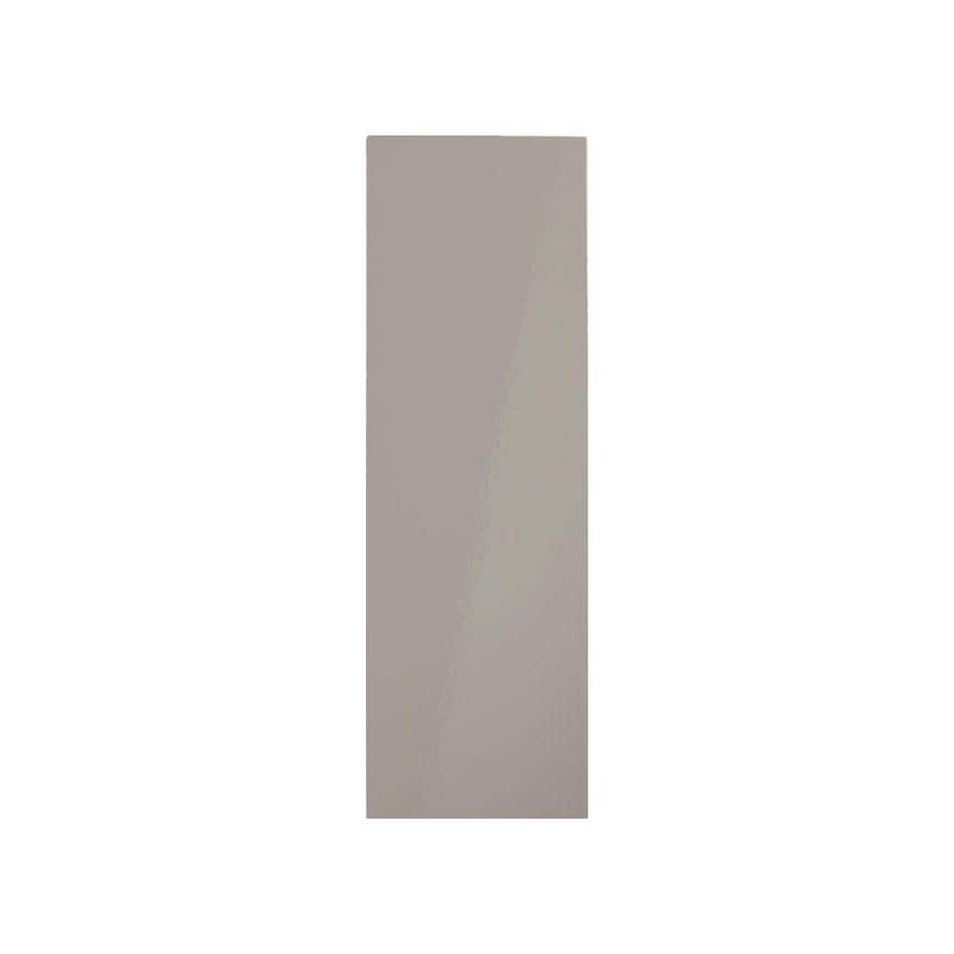 Clerkenwell Gloss Sand Grey 400mm x 1200mm Full Height Larder Door Shown Closed from the Front as Part of a Full Larder Unit