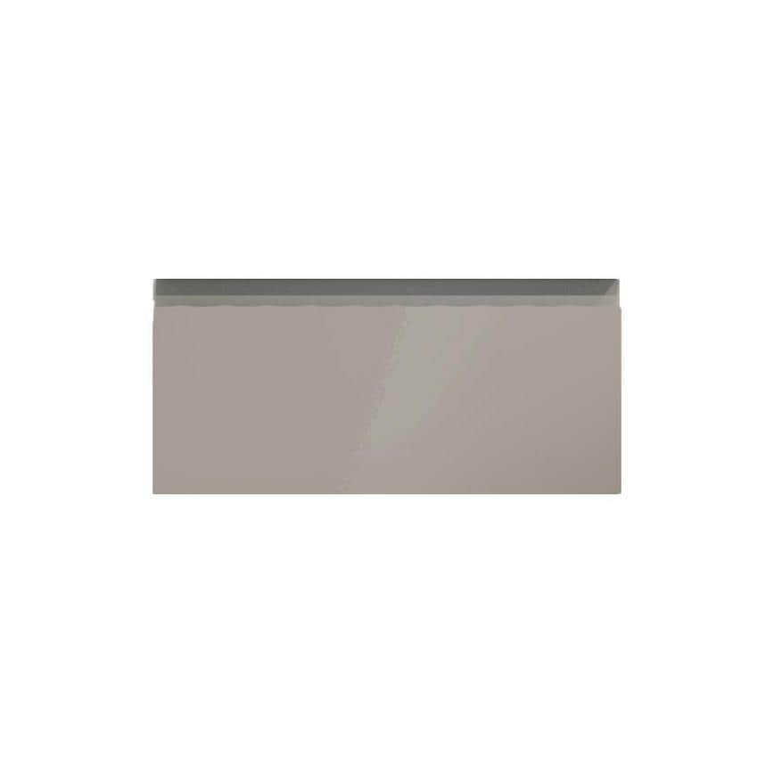 Clerkenwell Gloss Sand Grey 500mm x 227mm Drawer Front Shown Closed as Part of a Full Drawer Unit