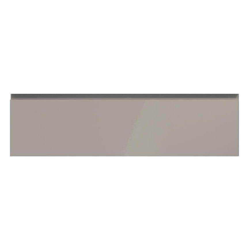 Clerkenwell Gloss Sand Grey 1000mm x 275mm Appliance Drawer Shown Closed from the Front as Part of a Full Drawer Unit