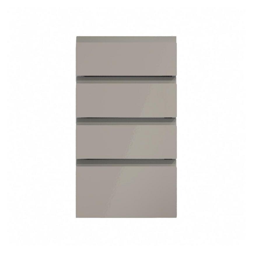 Clerkenwell Gloss Sand Grey 400mm x 227mm Drawer Front Shown Closed as Part of a Full Drawer Unit
