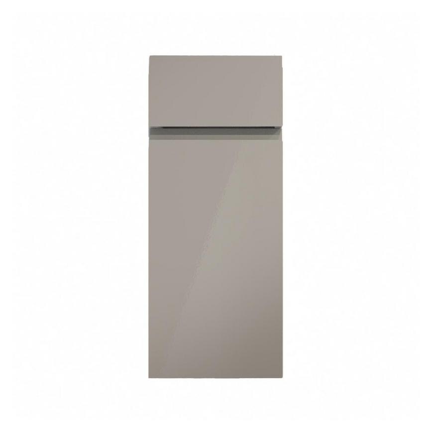 Clerkenwell Gloss Sand Grey 300mm x 557mm Door Front Shown Closed from the Front as Part of a Door and Drawer Unit
