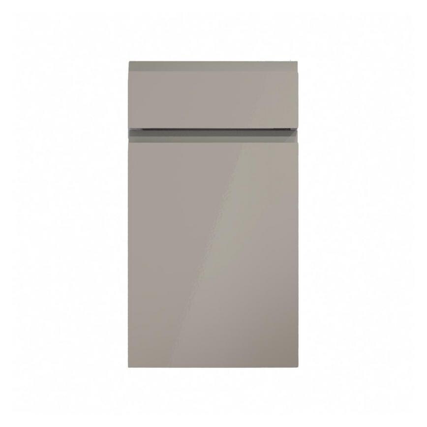 Clerkenwell Gloss Sand Grey 400mm x 557mm Door Front Shown Closed from the Front as Part of a Door and Drawer Unit