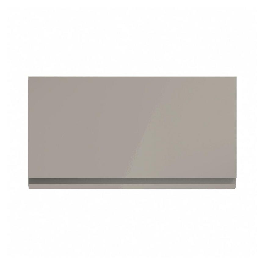 Clerkenwell Gloss Sand Grey 600mm x 326mm Integrated Microwave Top Box Door Shown Closed from the Front