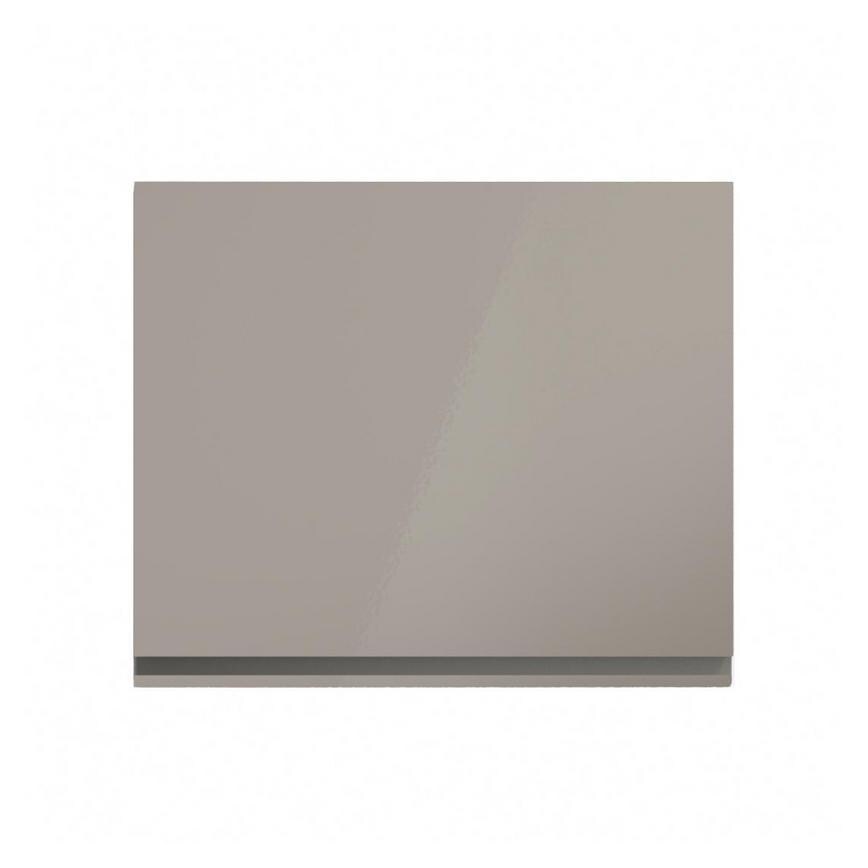 Clerkenwell Gloss Sand Grey 600mm x 506mm Tall Microwave Top Box Door Shown Closed from the Front
