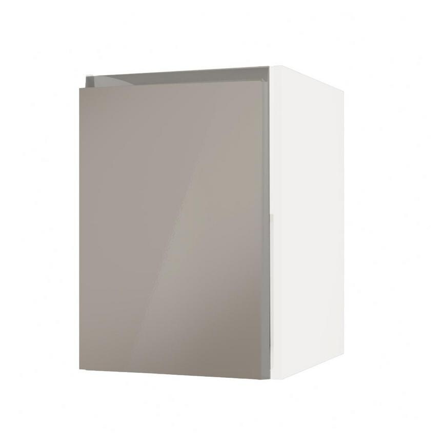 Clerkenwell Gloss Sand Grey 500mm x 720mm Full Height Door Shown Open at an Angle