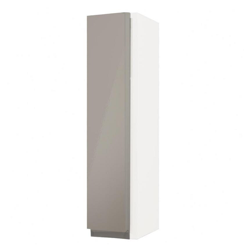 Clerkenwell Gloss Sand Grey 200mm x 900mm Tall Door Shown Open at an Angle