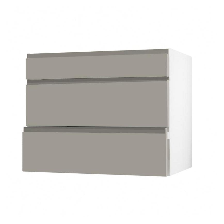 Clerkenwell Super Matt Sand Grey 557mm x 400mm Full Height Drawerline Kitchen Door Angled Open