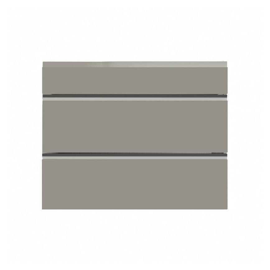 Clerkenwell Super Matt Sand Grey 160mm x 600mm Kitchen Drawer Angled Open