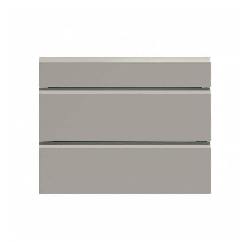 Clerkenwell Super Matt Sand Grey 557mm x 500mm Full Height Drawerline Kitchen Door Angled Open