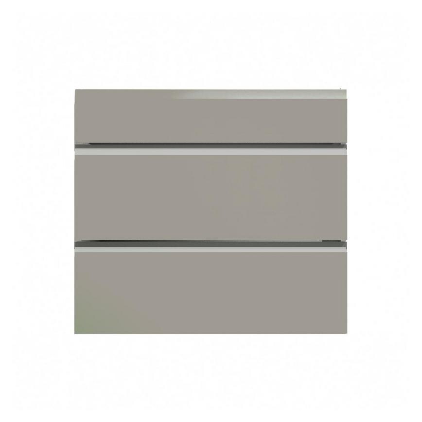 Clerkenwell Super Matt Sand Grey 1400mm x 400mm Tall Larder Kitchen Door Cut Out Front