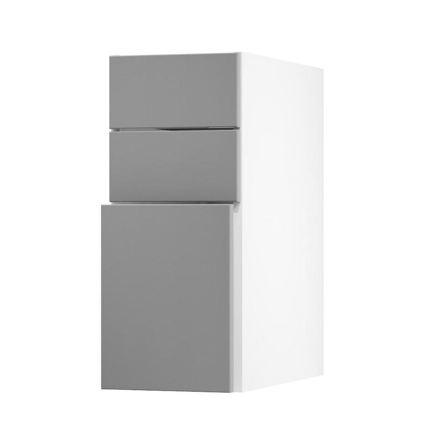 Greenwich Gloss Slate Grey 300 Pan Drawer Door Open