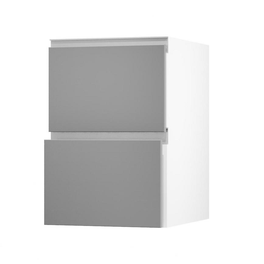 Greenwich Gloss Slate Grey 500 Pan Drawer Door Open 342mm