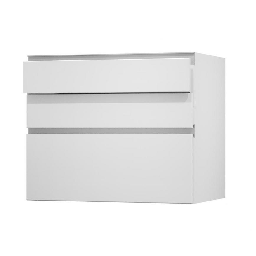 Greenwich Gloss White 900 Pan Drawer Door Open 170mm