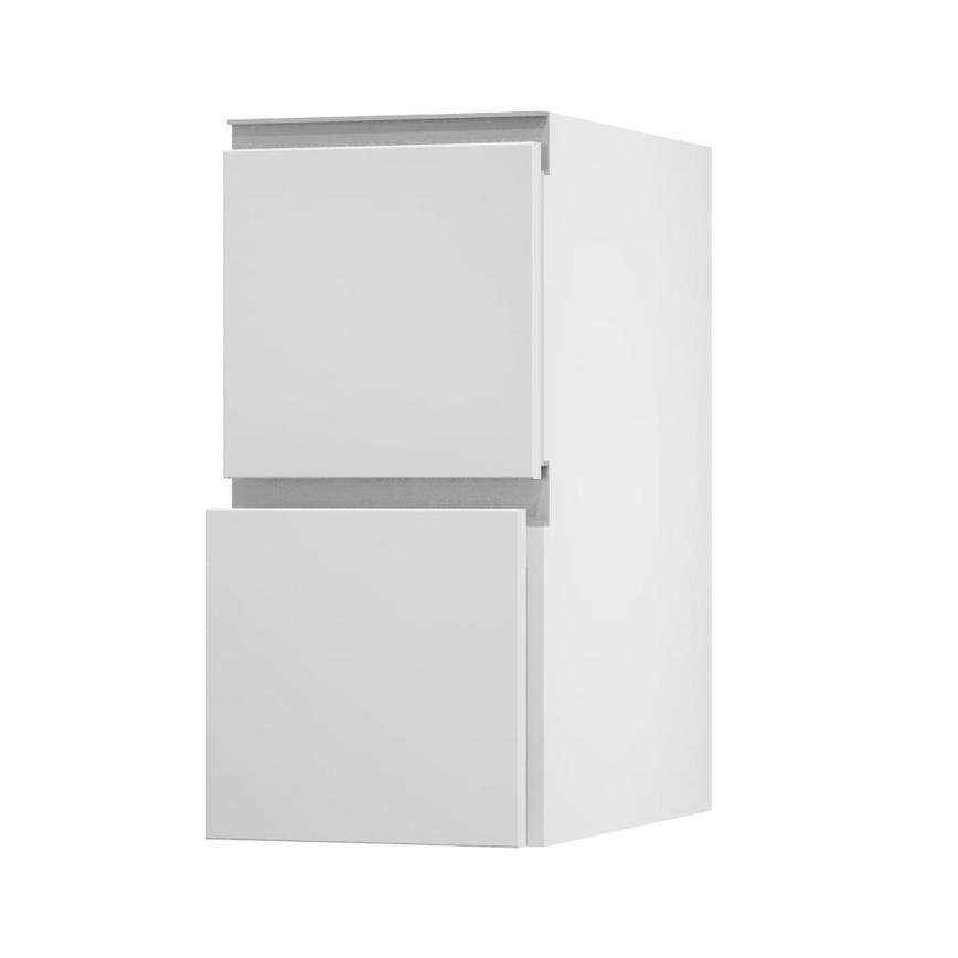Greenwich Gloss White 350 Pan Drawer Door Open 342mm