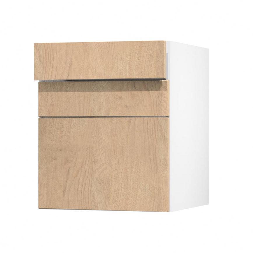 Greenwich Natural Oak 600 Drawer Door Open