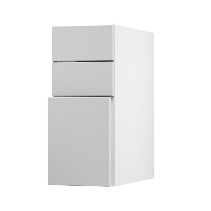 Greenwich Dove Grey 300 Pan Drawer Door Open