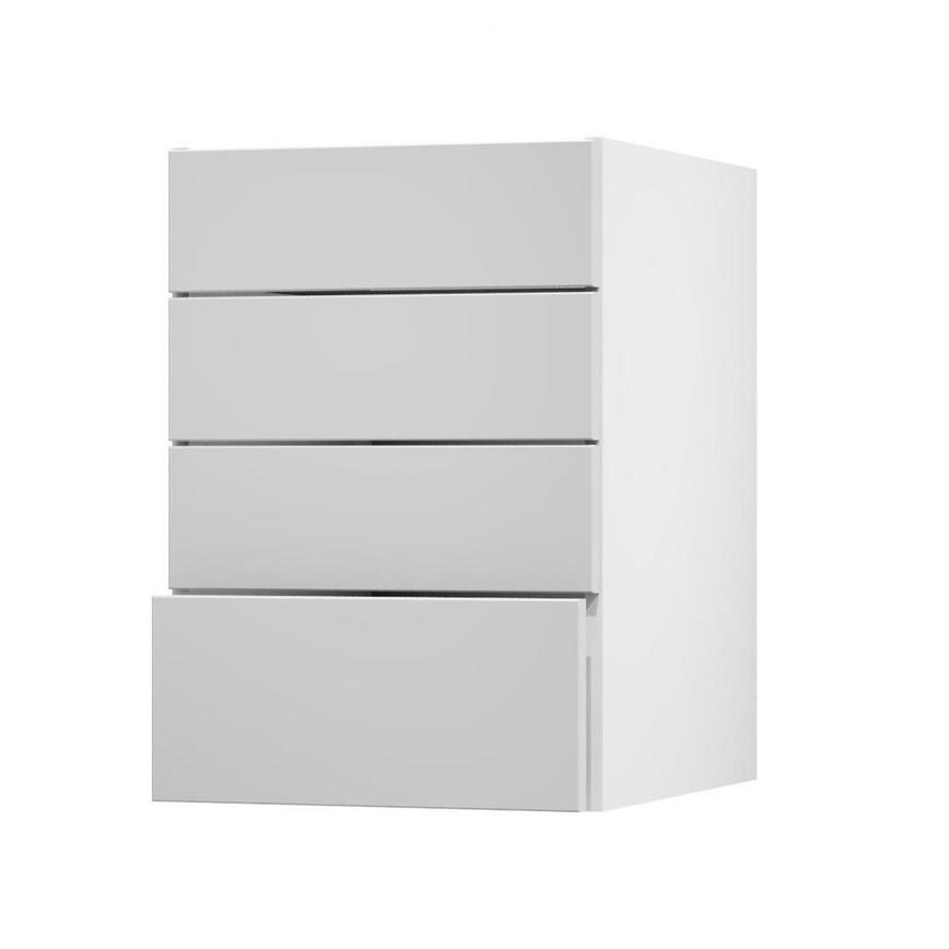 Greenwich Gloss Dove Grey 500 Deep Drawer Door Open