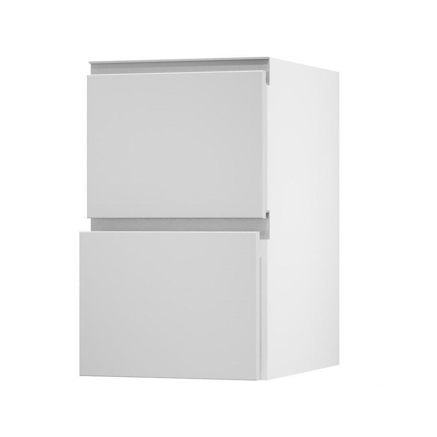 Greenwich Gloss Dove Grey 450 Pan Drawer Door Open 342mm