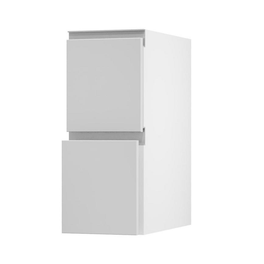 Greenwich Gloss Dove Grey 300 Pan Drawer Door Open 342mm